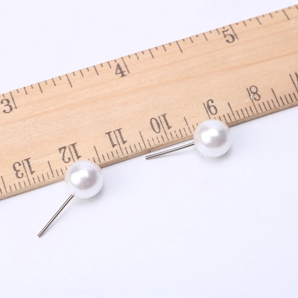 Simulated Pearl Earrings - Picture 2 of 2